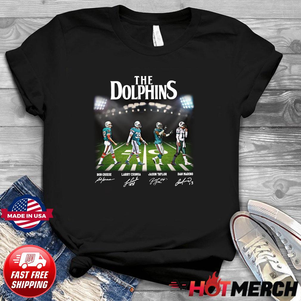 Abbey Road The Dolphins Bob Griese Larry Csonka signatures shirt, hoodie,  sweater, long sleeve and tank top