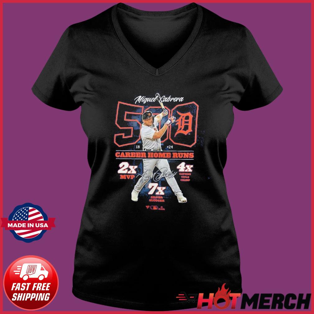 New Miguel Cabrera 24 MLB 500 home Run 2021 Detroit Tiger T-Shirt, hoodie,  sweater, long sleeve and tank top