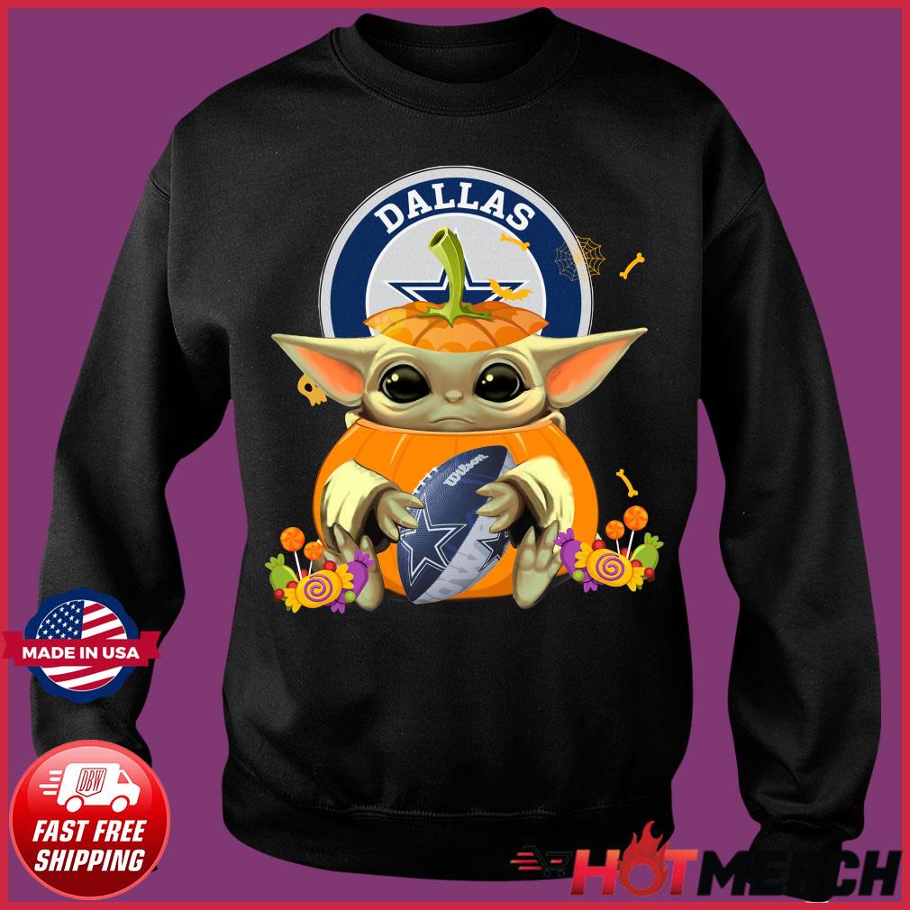 Baby Yoda Hug Dallas Cowboys Star Wars Shirt Hoodie Long Sleeve