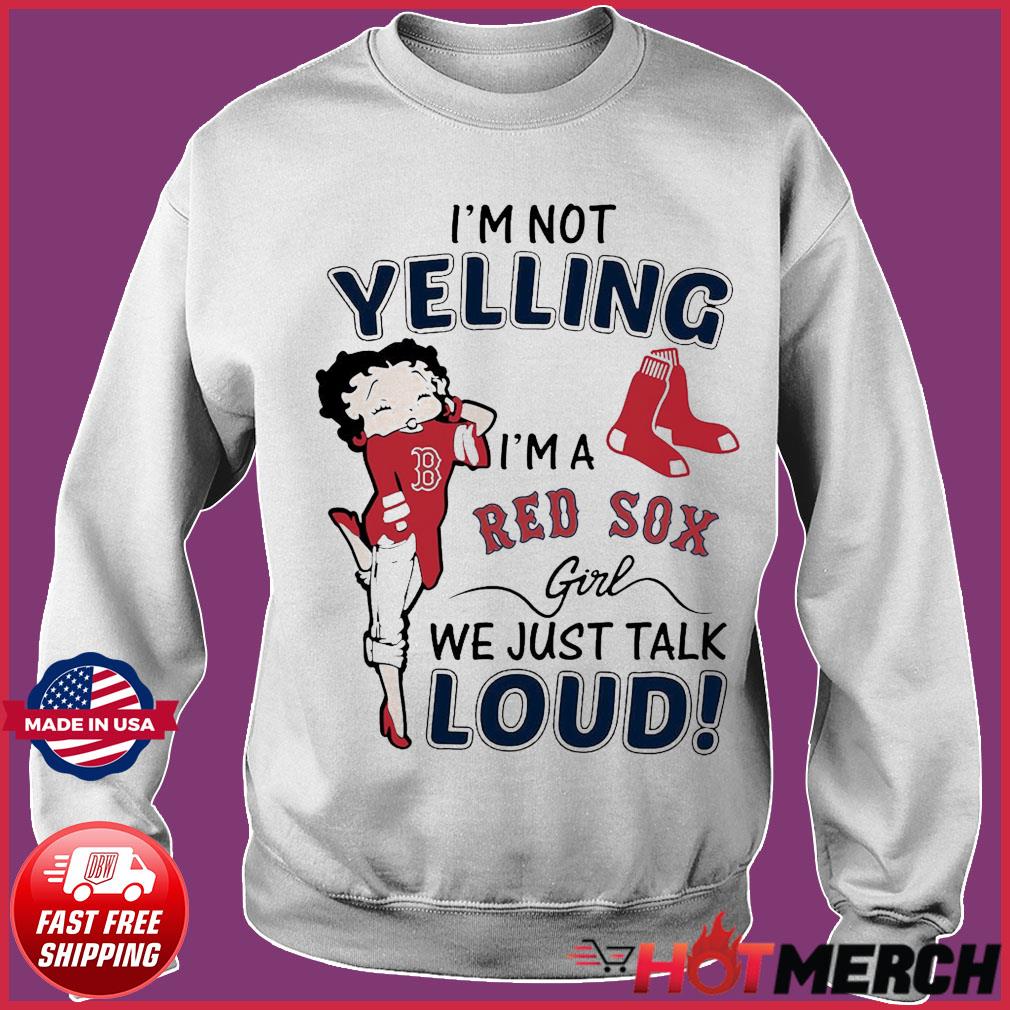 Betty Boop Im Not Yelling Im A White Sox Shirt - High-Quality