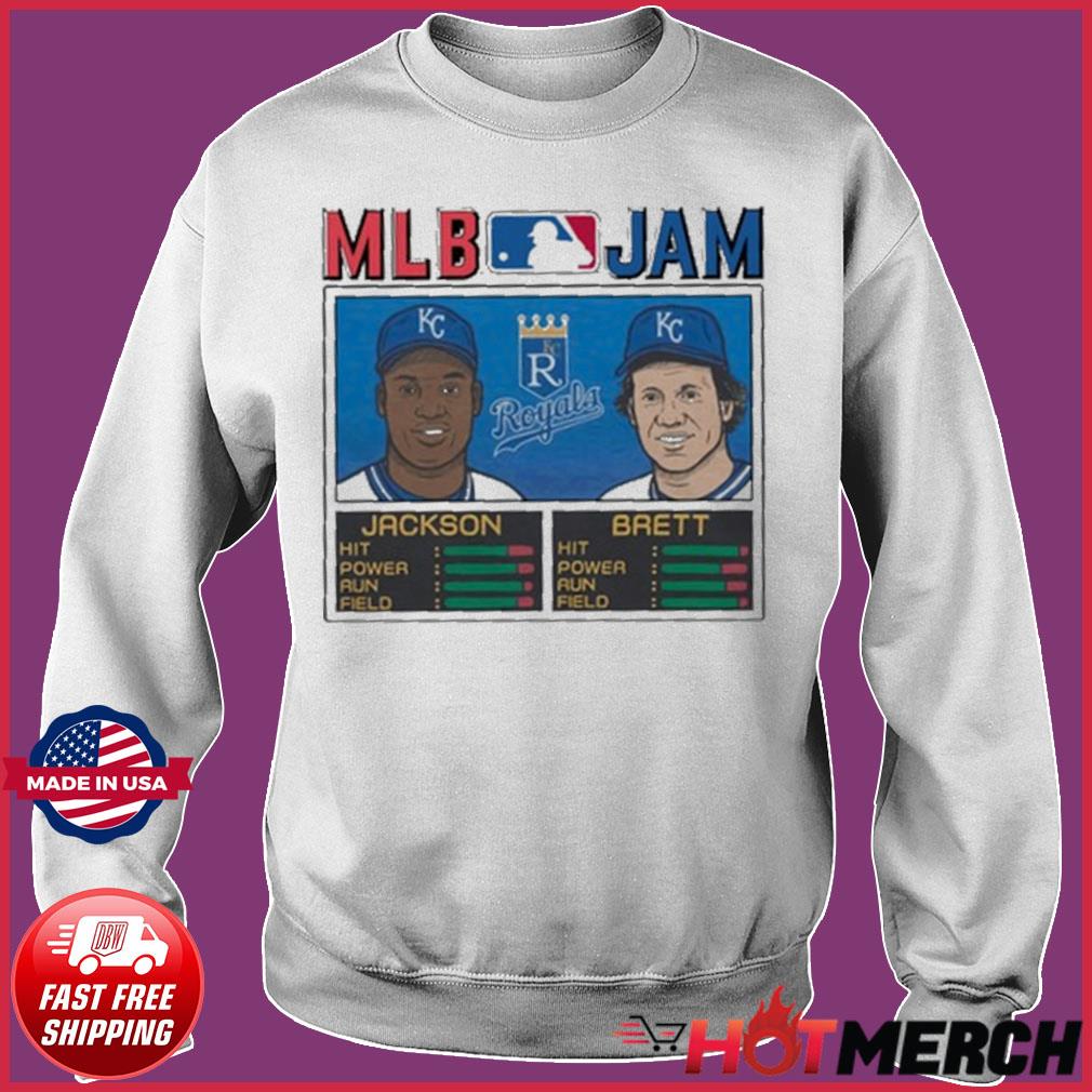 Mlb jam bo jackson and george brett shirt, hoodie, sweater and long sleeve