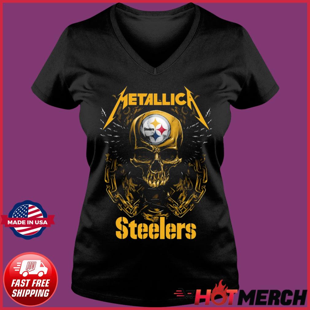 Official Skull Metallica Pittsburgh Steelers shirt, hoodie, sweater, long  sleeve and tank top