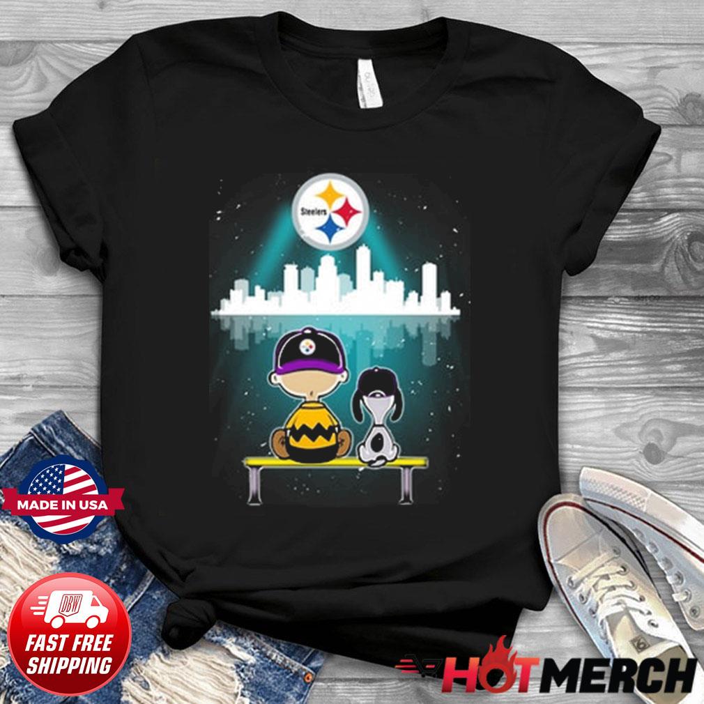 Charlie Brown And Snoopy Watching City Pittsburgh Steelers, Pirates And  Penguins Football T-shirt,Sweater, Hoodie, And Long Sleeved, Ladies, Tank  Top