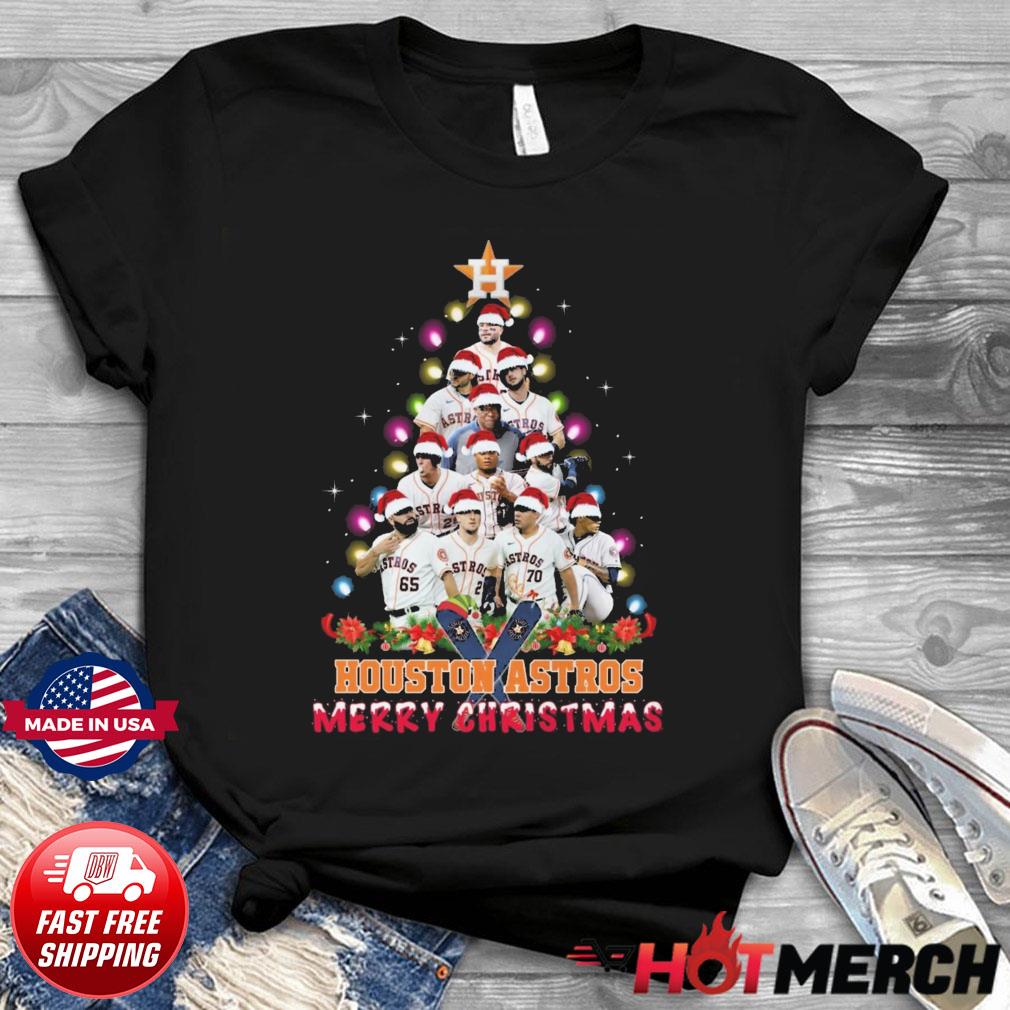 Houston Astros Team Christmas tree Merry Christmas t-shirt, hoodie