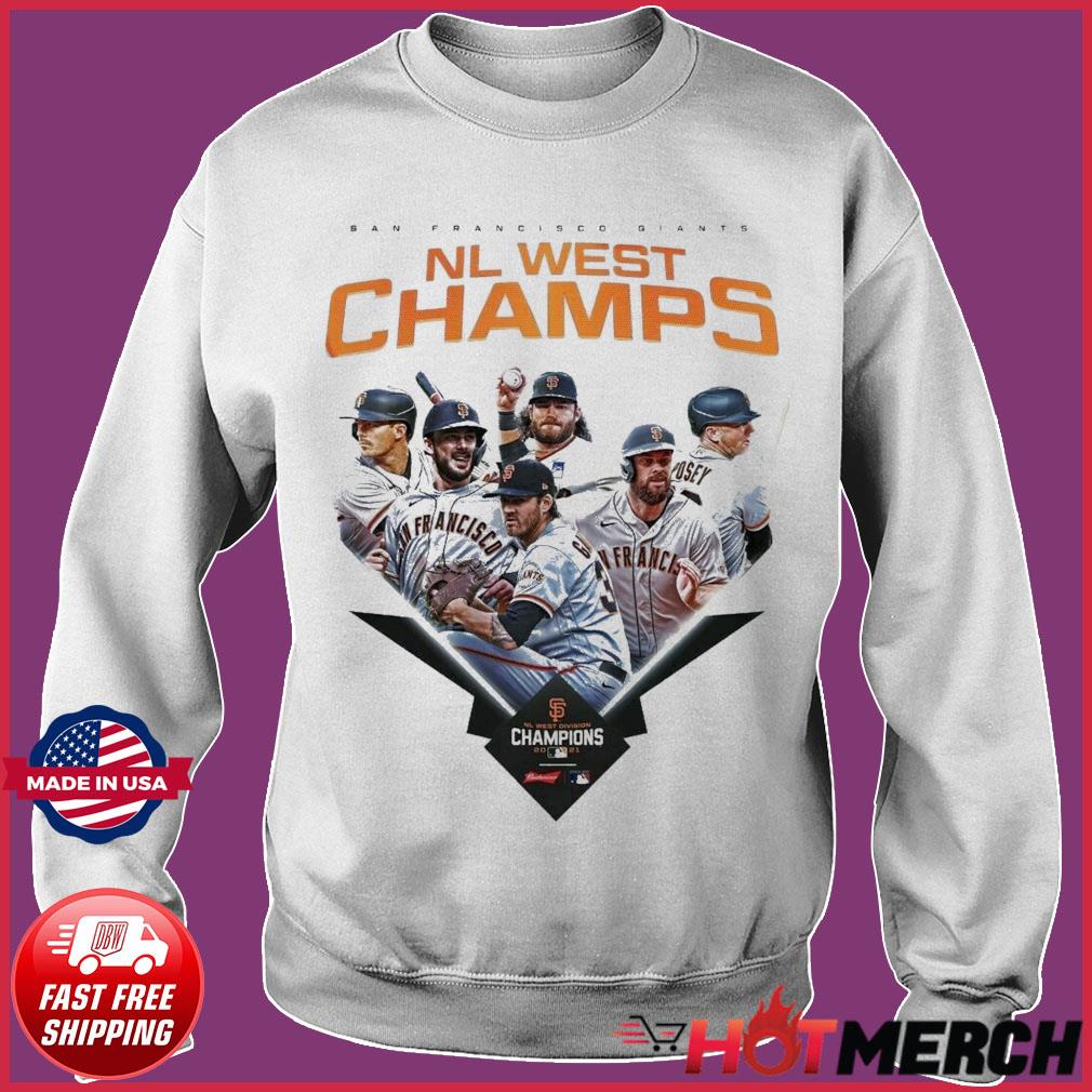 San Francisco Giants Baseball Teams Nl West Division Champions 2021 T-Shirt,  hoodie, sweater, long sleeve and tank top