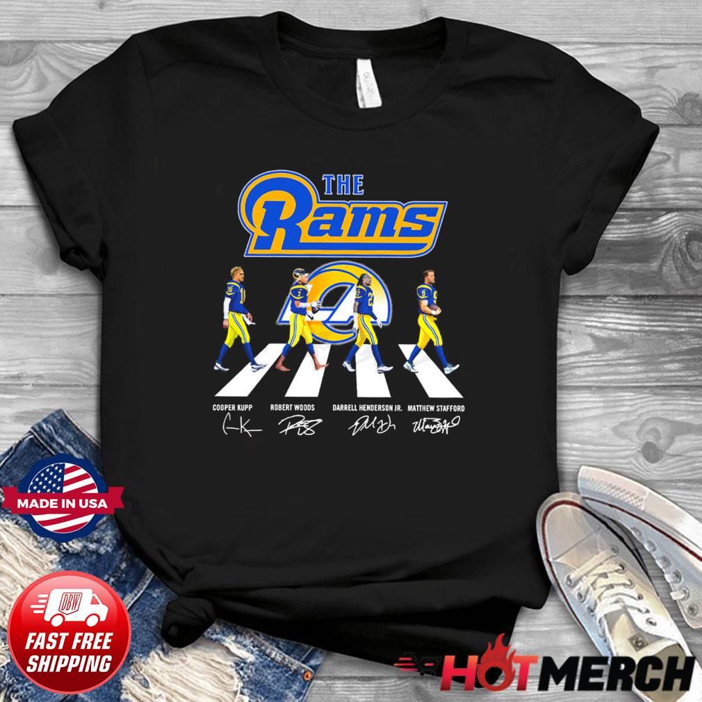 The Rams Cooper Kupp Robert Woods Darrell Henderson Jr And Matthew Stafford  Abbey Road Signatures Shirt, hoodie, sweater, long sleeve and tank top