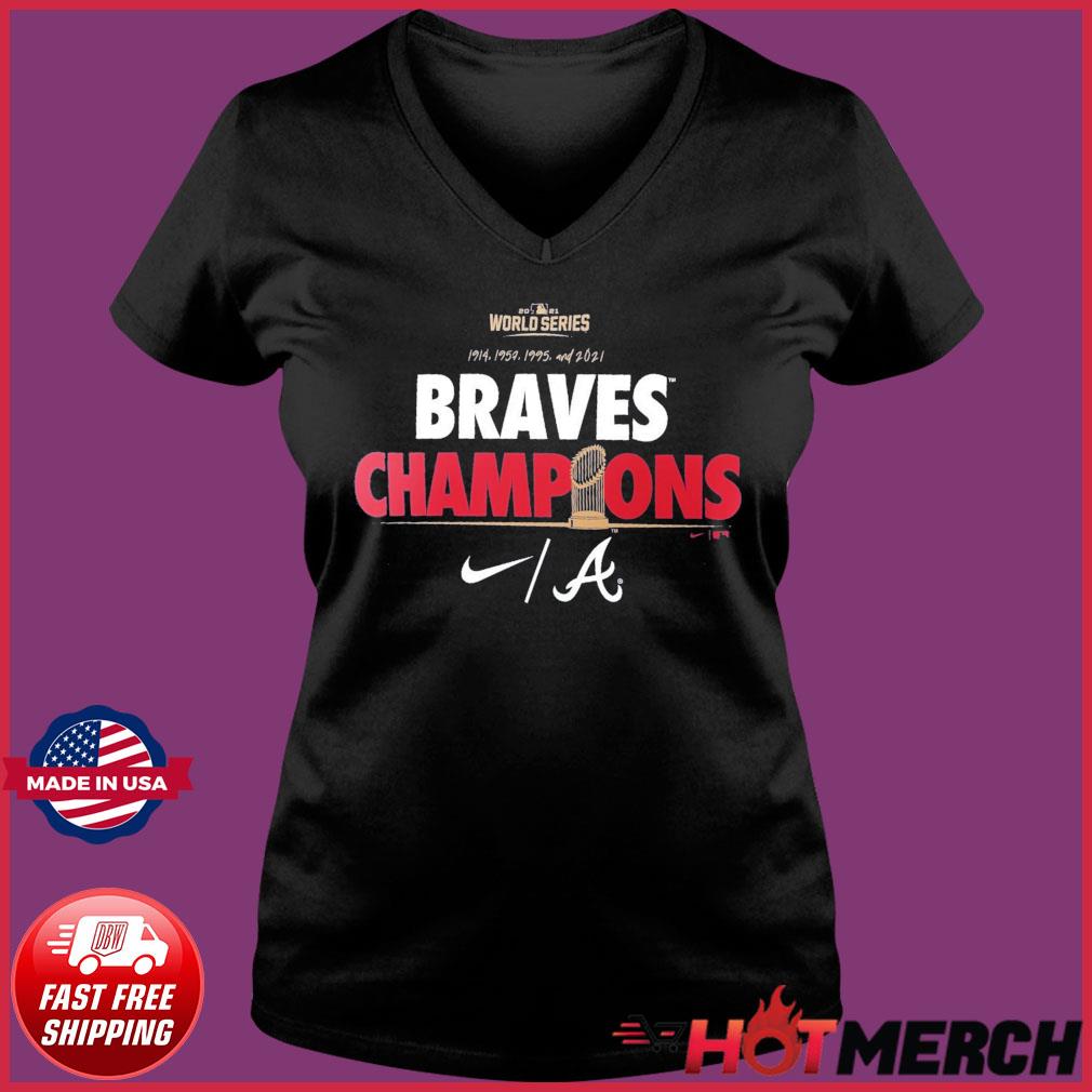 Atlanta Braves Nike 2021 World Series Champions Celebration Shirt,Sweater,  Hoodie, And Long Sleeved, Ladies, Tank Top