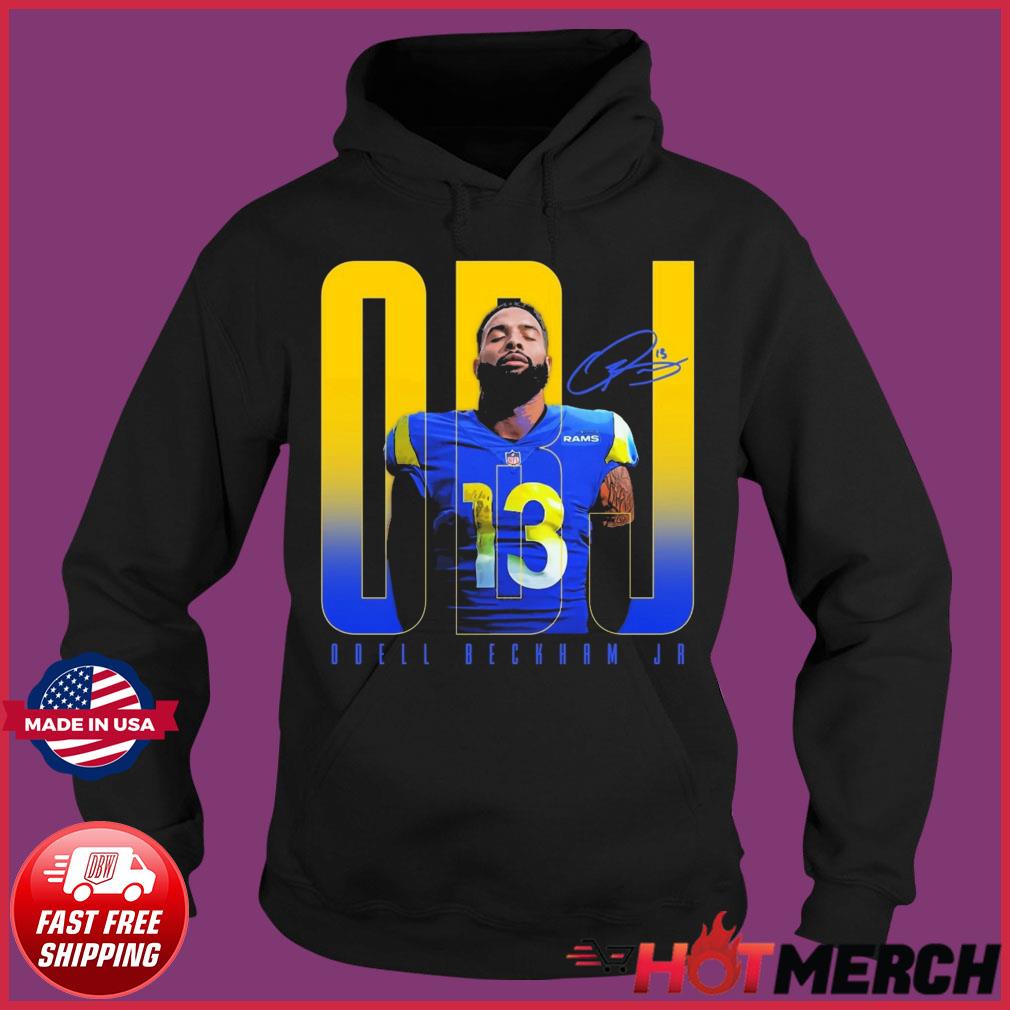 Odell Beckham Jr Los Angeles Rams Signature T-Shirt, hoodie, sweater, long  sleeve and tank top