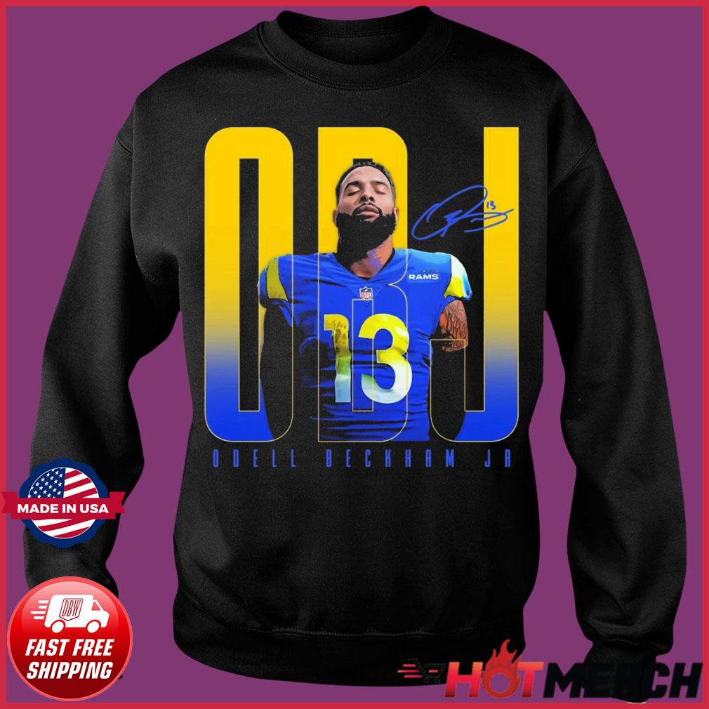 Los Angeles Rams OBJ Odell Beckham Jr signature shirt, hoodie, sweater,  long sleeve and tank top