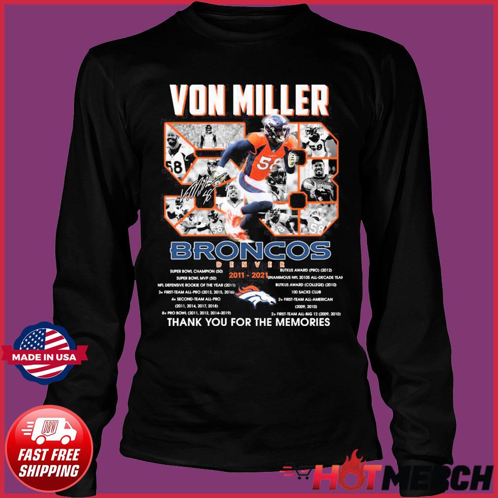 Official 58 Thank You Von Miller Denver Broncos MVP Signature Shirt,  hoodie, sweater, long sleeve and tank top