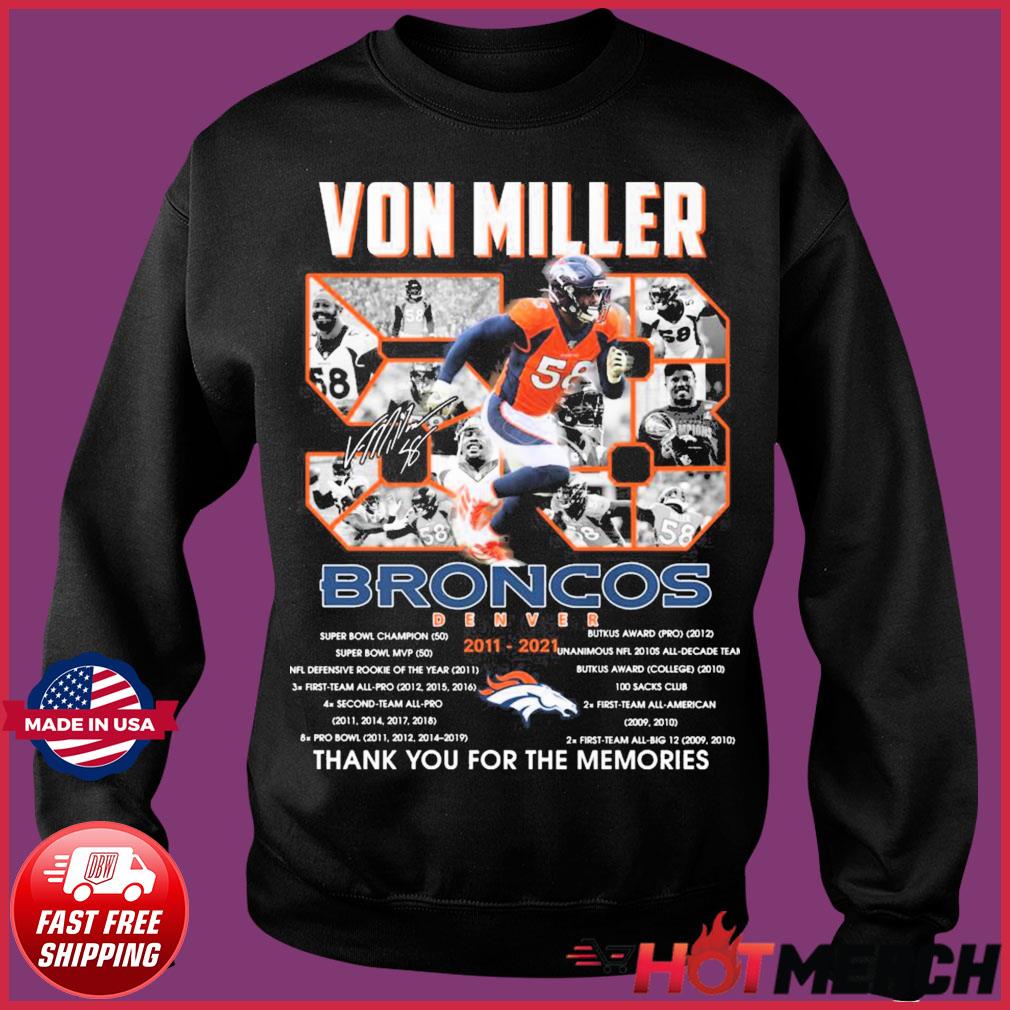 Von Miller Denver Broncos Super Bowl 50 Champions Shirt, hoodie, sweater,  long sleeve and tank top