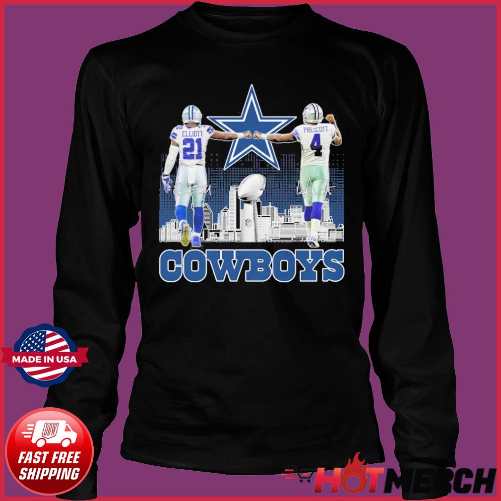 Dallas Cowboys Ezekiel Elliott running back signature shirt, hoodie,  sweater and v-neck t-shirt