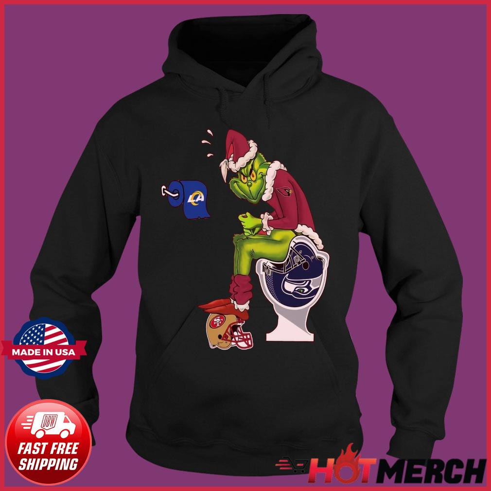 The grinch arizona cardinals shitting on toilet seattle seahawks Christmas  sweater, hoodie, longsleeve tee, sweater