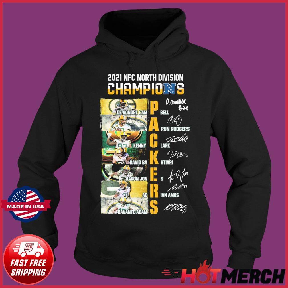 Premium green bay packers team nfc north division 2021 champions shirt,  hoodie, sweater, long sleeve and tank top