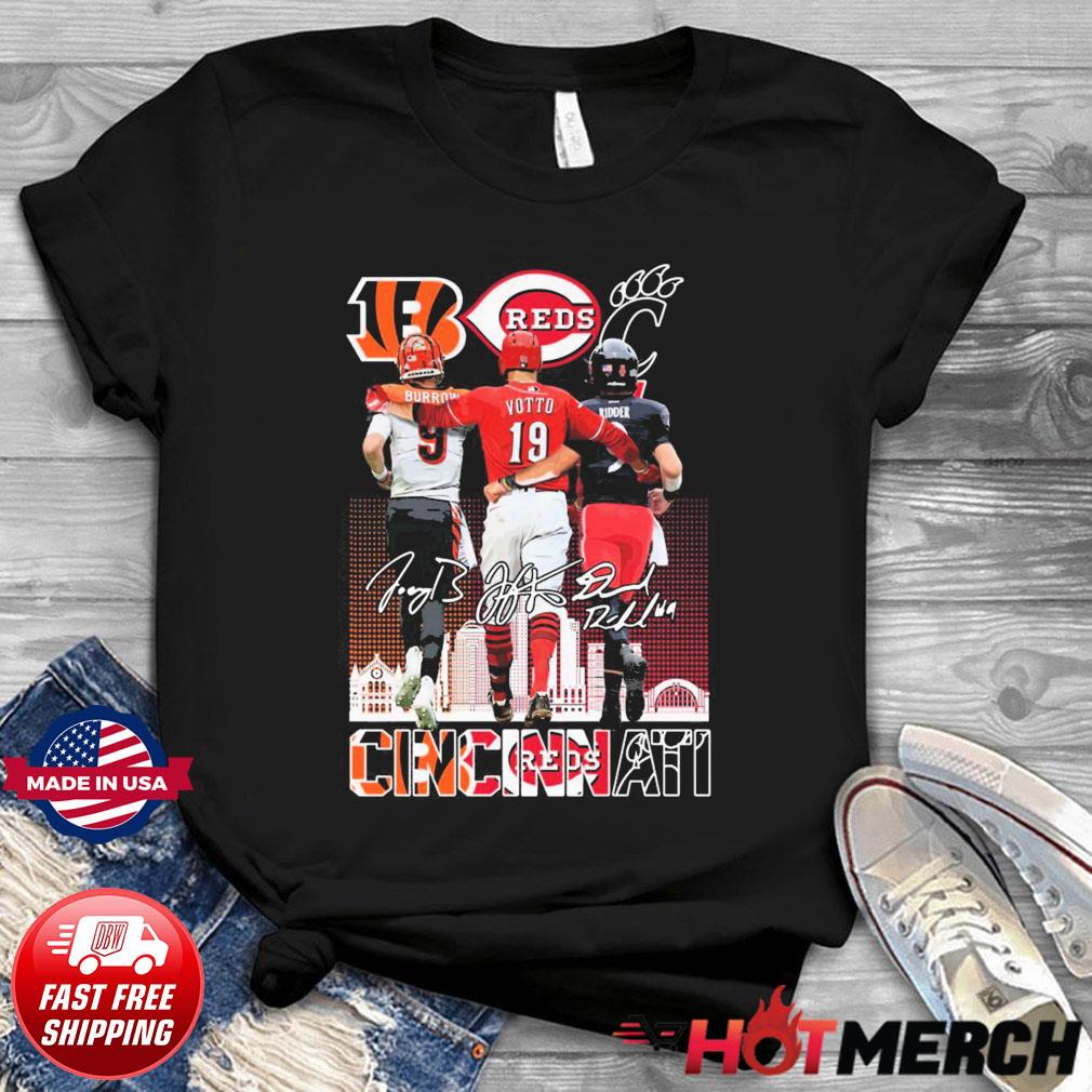 Cincinnati Joe Burrow Joey Votto And Desmond Ridder Signatures Shirt,  hoodie, sweater, long sleeve and tank top