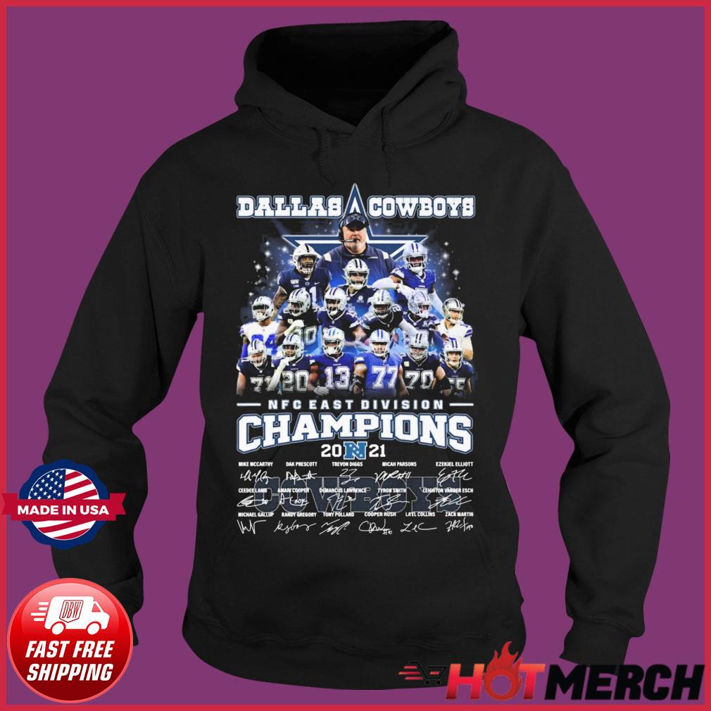 Dallas cowboys nfc east division champions 2021 signature shirt