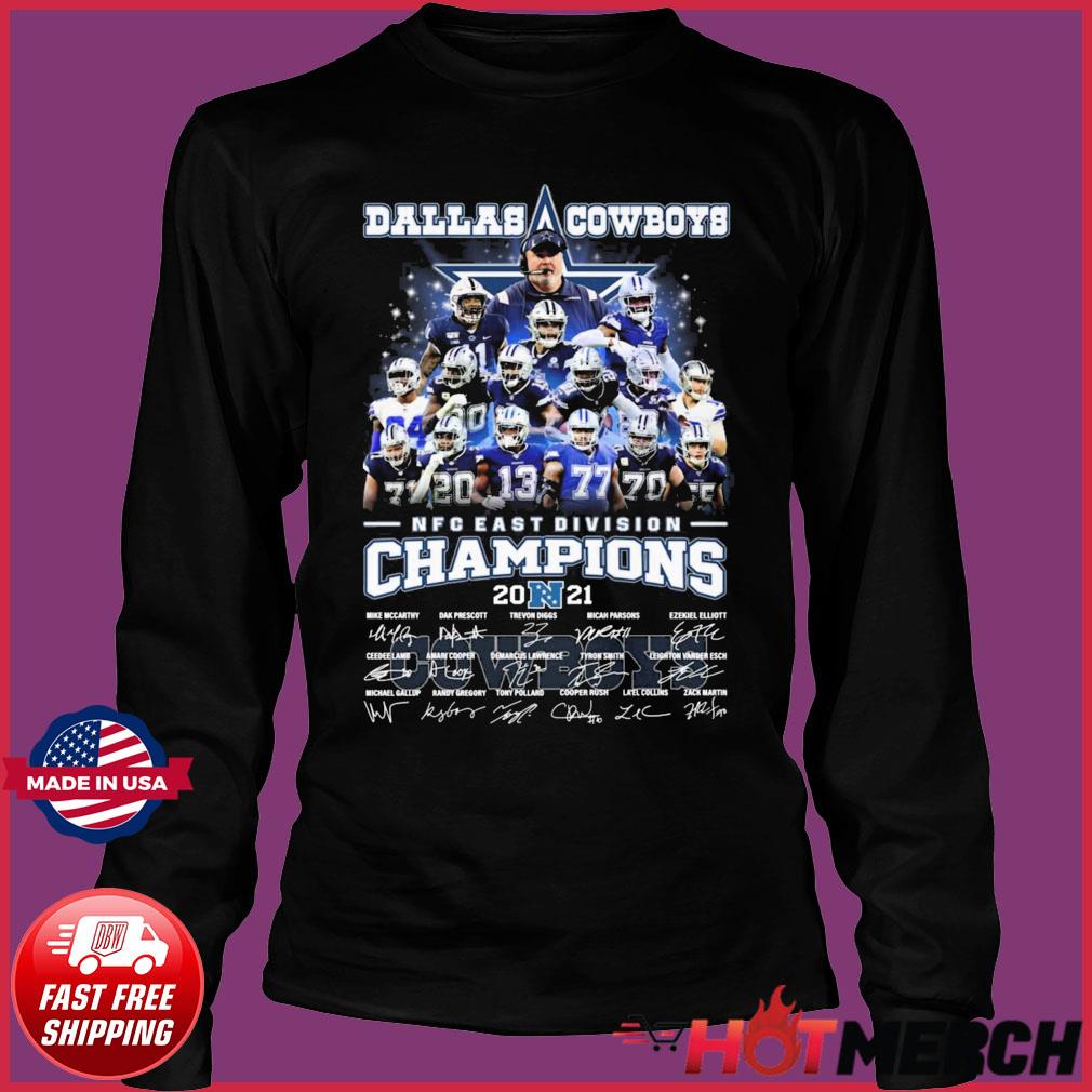 Original dallas Cowboys NFC East Division Champions 2021 signatures shirt,  hoodie and sweater