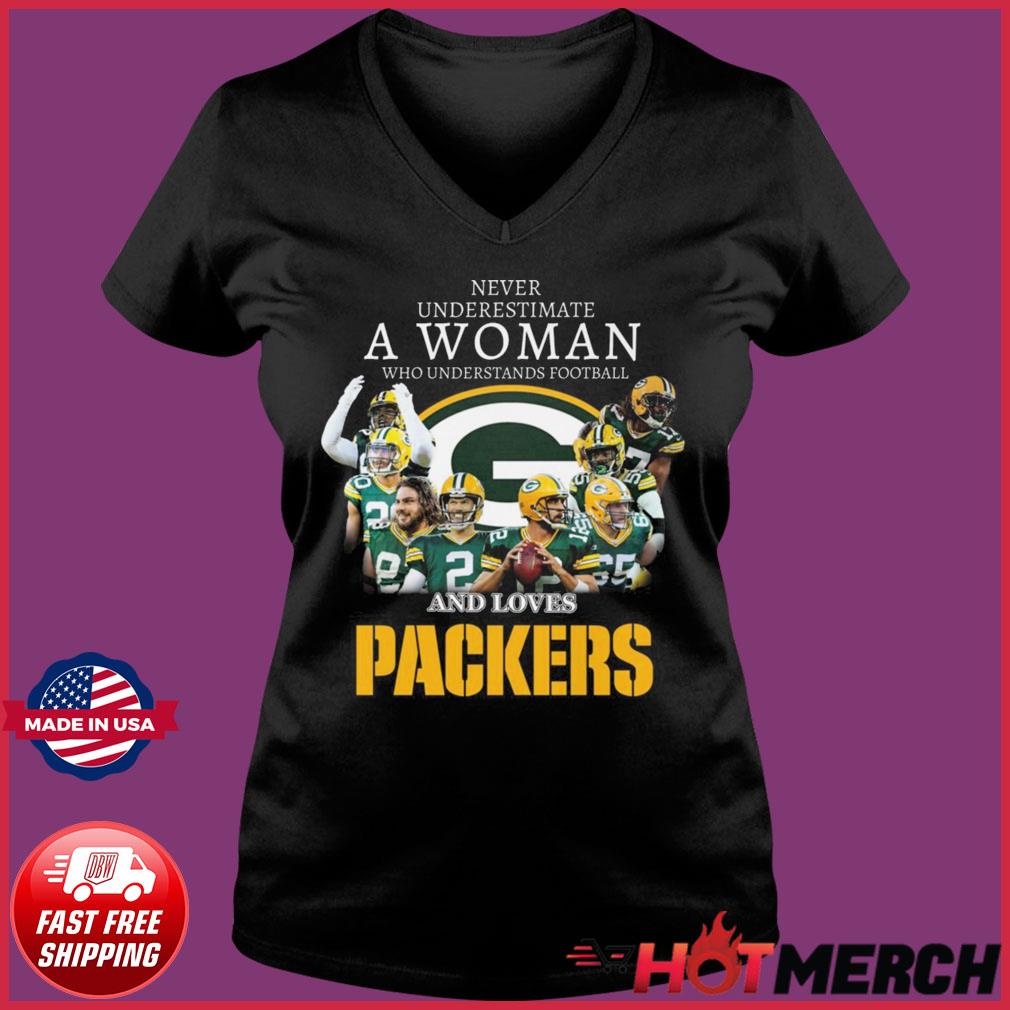 Funny Never Underestimate a Woman who understands Football And Loves Green  Bay Packers Shirt, hoodie, sweater, long sleeve and tank top