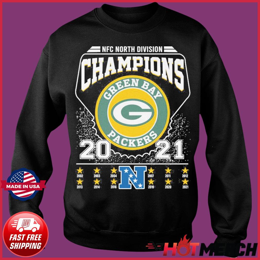 Green Bay Packers NFL 2021 NFC North Division Champs 2002 2021