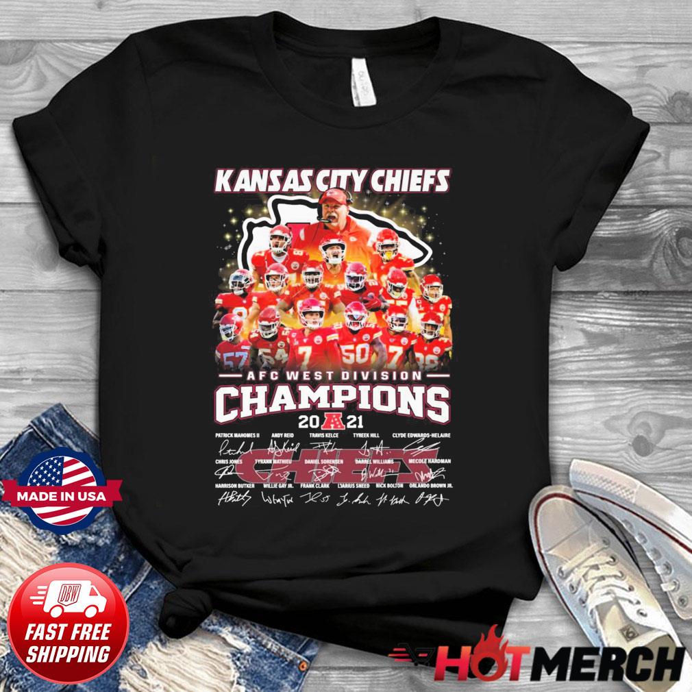 Kansas City Chiefs AFC West Division Champions 2021 Chiefs Signatures  Shirt, hoodie, sweater, long sleeve and tank top