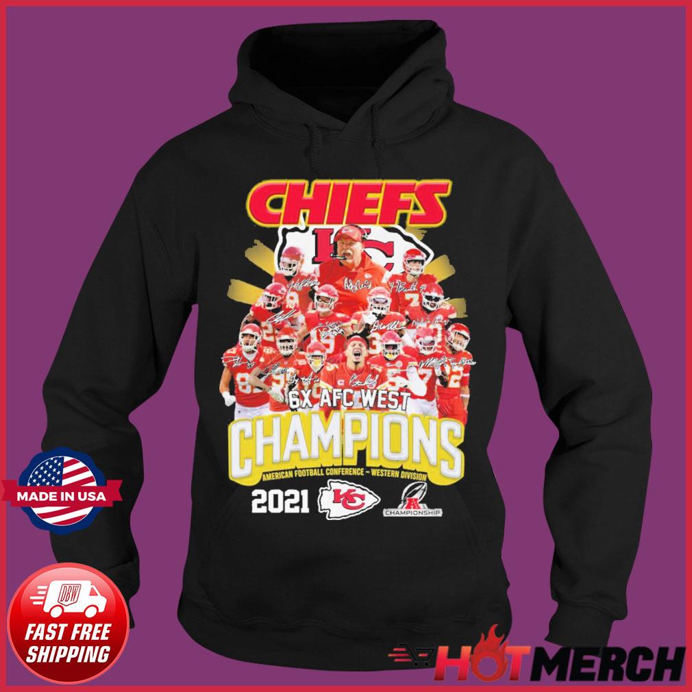 Kansas City Chiefs afc west division champions 2021 2022 signature shirt,  hoodie, sweater, long sleeve and tank top