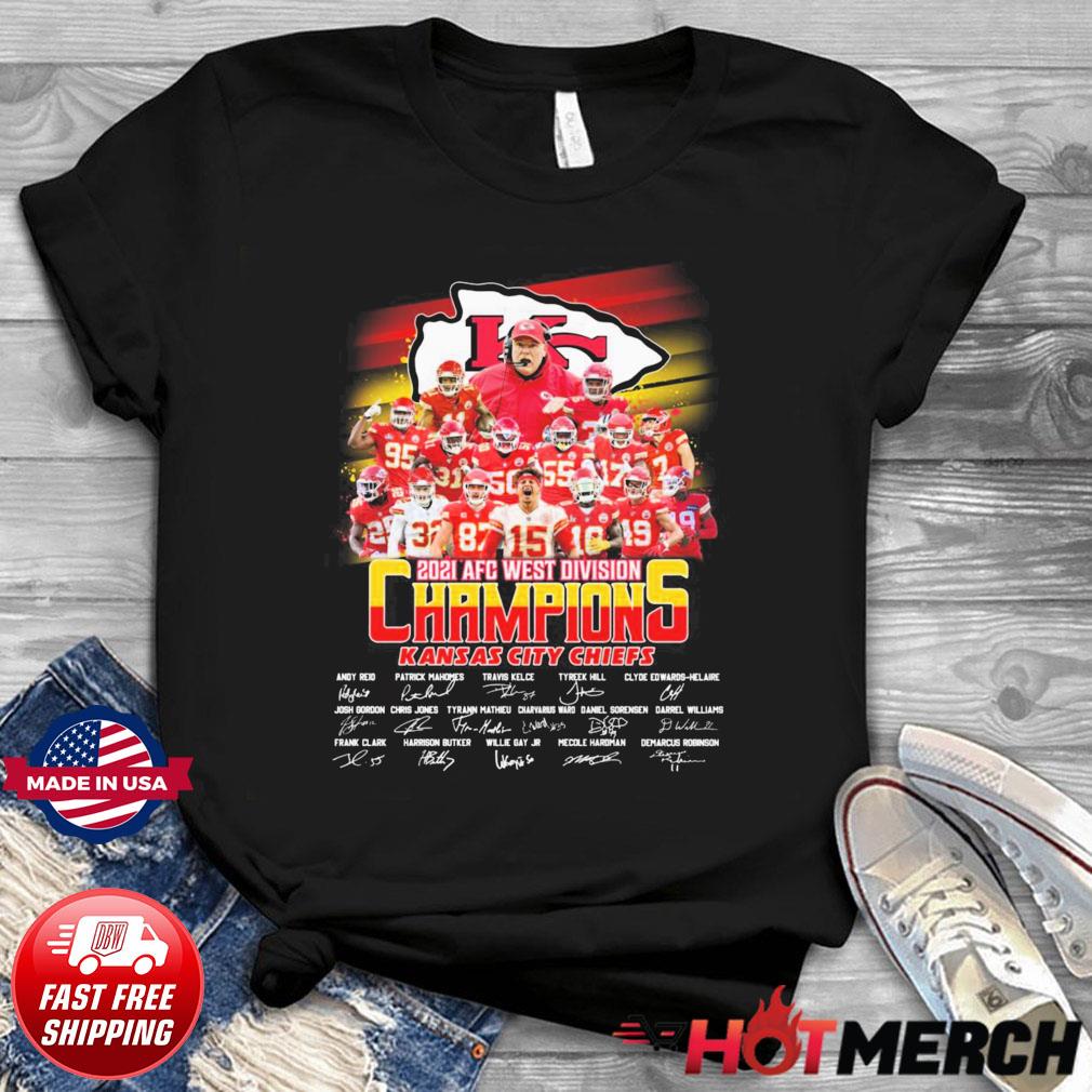 Kansas City Chiefs Back To Back 2022 AFC West Champions signatures shirt,  hoodie, sweater, long sleeve and tank top