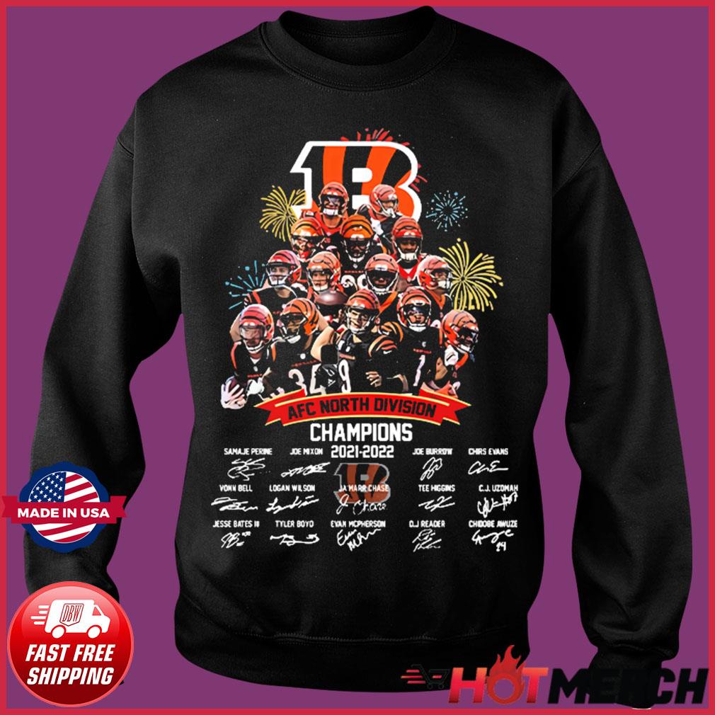 Cincinnati Bengals 2021-2022 Afc Champions Signatures Shirt