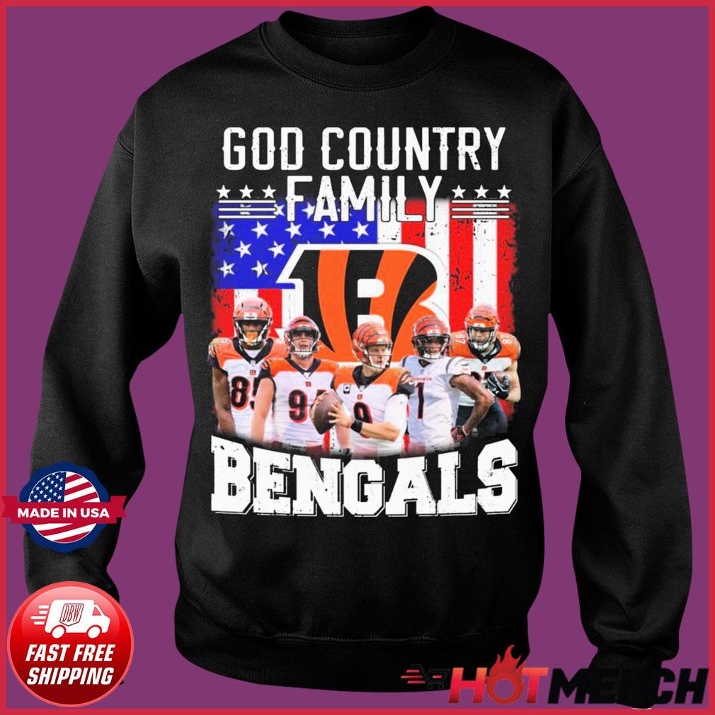 Funny Cincinnati Bengals One Nation Under God Signatures American Flag Shirt,  hoodie, sweater, long sleeve and tank top