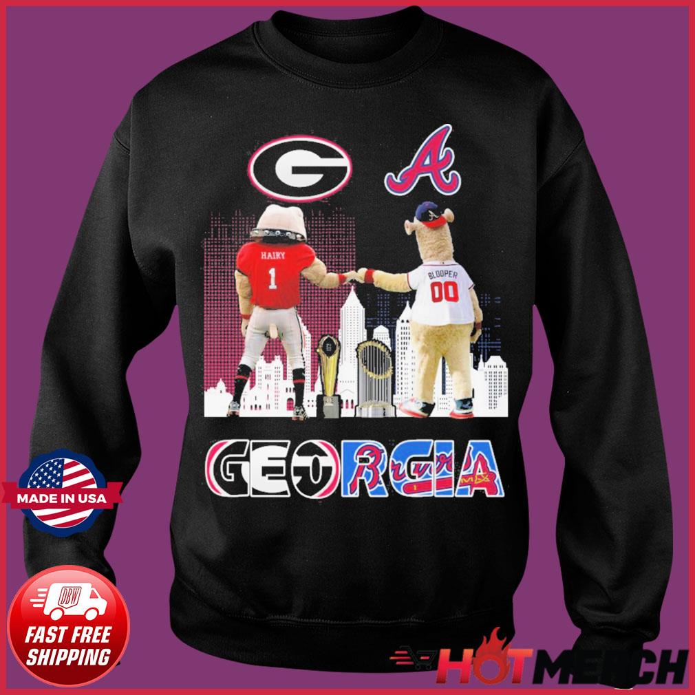 Champions Hairy Dawg Georgia Bulldogs And Blooper Atlanta Braves Of Georgia  Shirt - Tentenshirts
