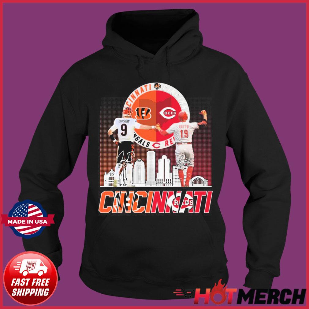 Cincinnati sports joe burrow and joey votto cincinnati city signatures 2022  shirt, hoodie, longsleeve tee, sweater