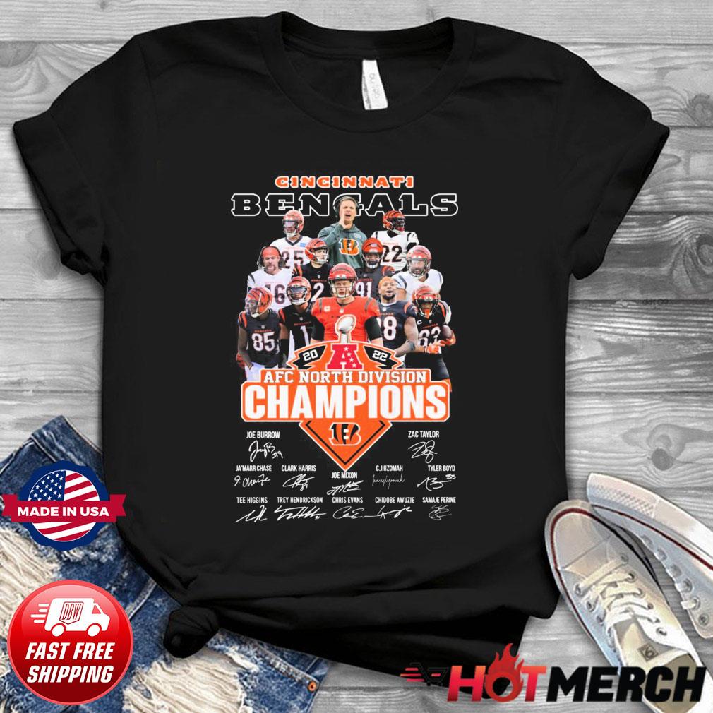 Cincinnati Bengals 2021-2022 Afc Champions Signatures Shirt