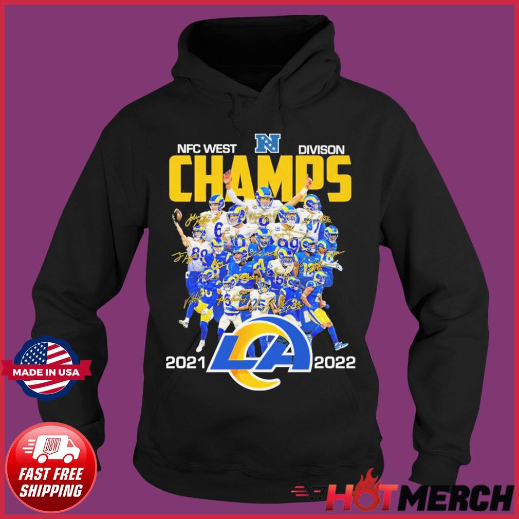 Los Angeles Rams Football Team 2021 Nfc West Division Champions Shirt,  hoodie, sweater, long sleeve and tank top