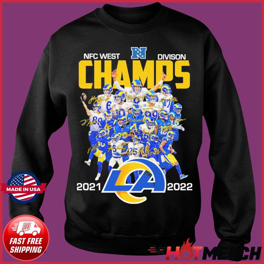 Rams 2021 nfc west division champions shirt, hoodie, sweater, long sleeve  and tank top