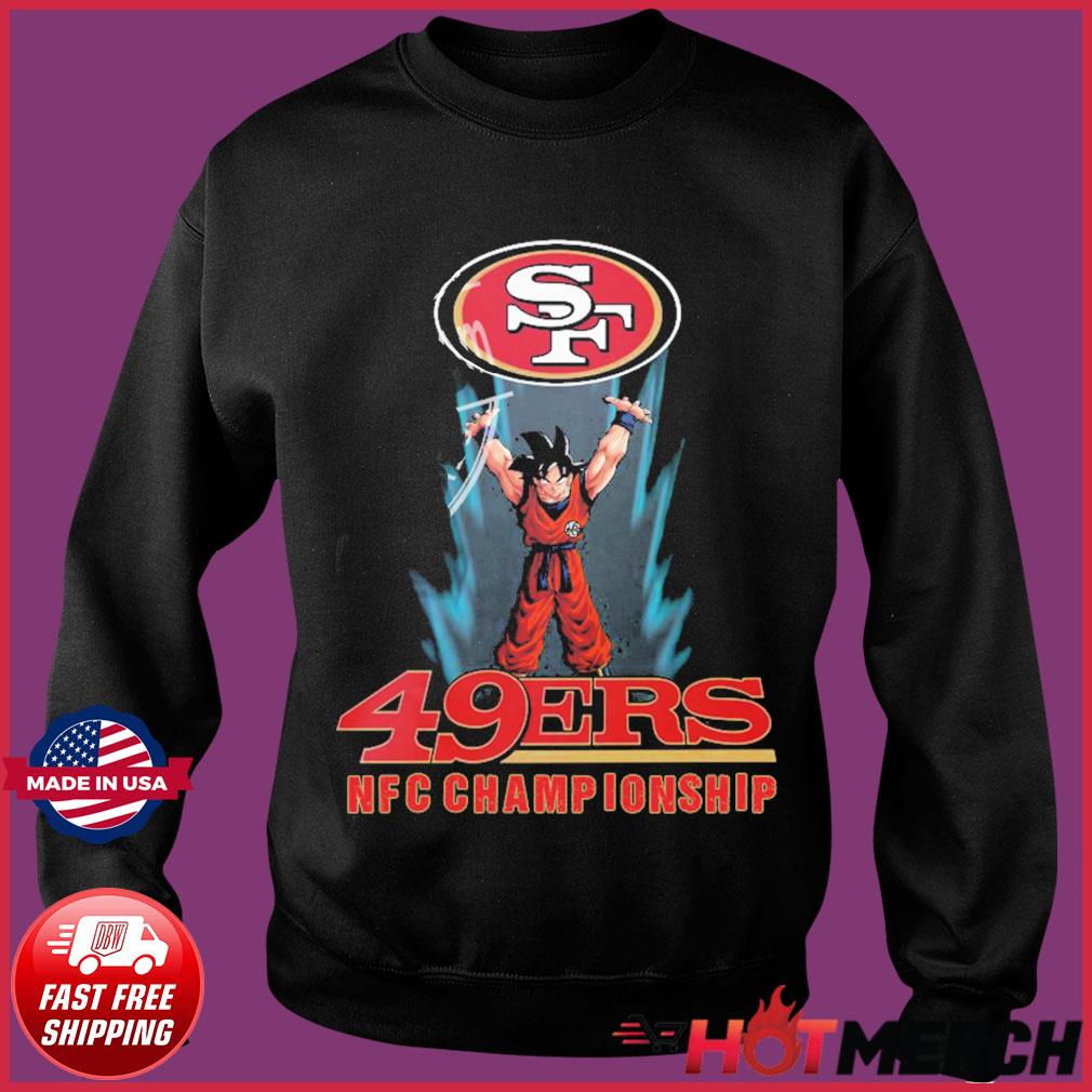 Son Goku San Francisco 49ers 2021 2022 NFC Champions Shirt, hoodie,  sweater, long sleeve and tank top