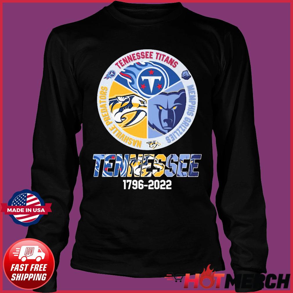 Blood insides tennessee nashville predators memphis tigers memphis  grizzlies and tennessee titans logo shirt - Teefefe Premium ™ LLC