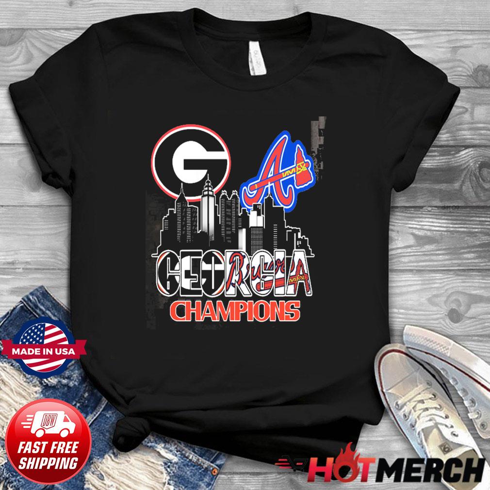 2021 UGA Bulldogs Braves Celebration National Championship Shirt - Teeholly