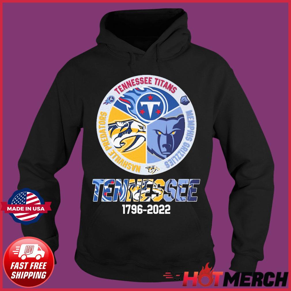 Tennessee Nashville Predators Memphis Grizzlies Tennessee Titans Tennessee  Volunteers Signature Shirt