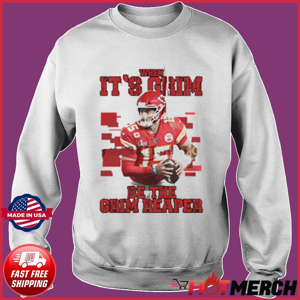 Mahomes KC Chiefs Grim Reaper Chieft Champion Sweatshirt - Trends