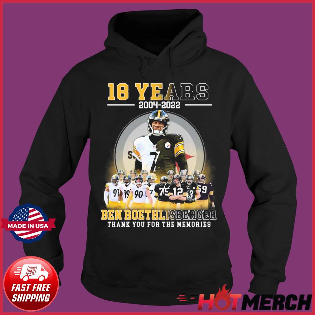 18 Years 2004 2022 Ben Roethlisberger Thank You For The Memories Shirt -  Teespix - Store Fashion LLC