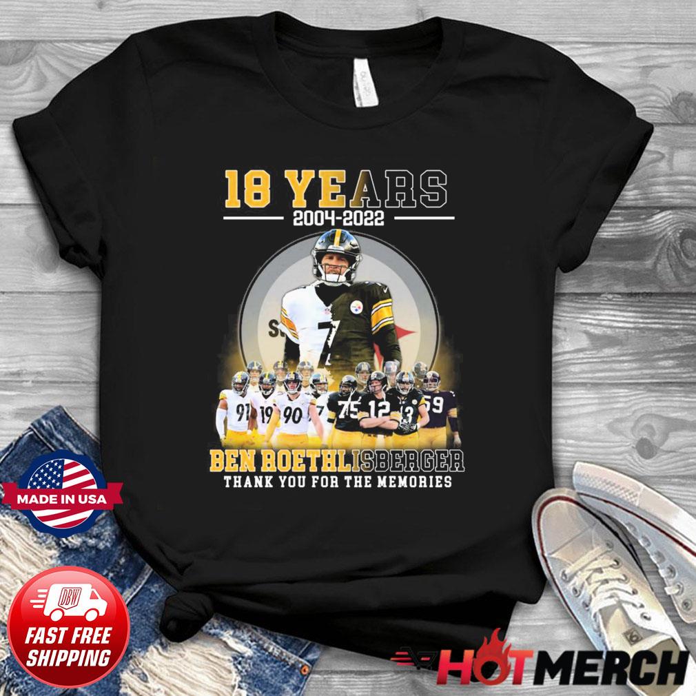 18 Years 2004 2022 Ben Roethlisberger Thank You For The Memories Shirt -  Teespix - Store Fashion LLC