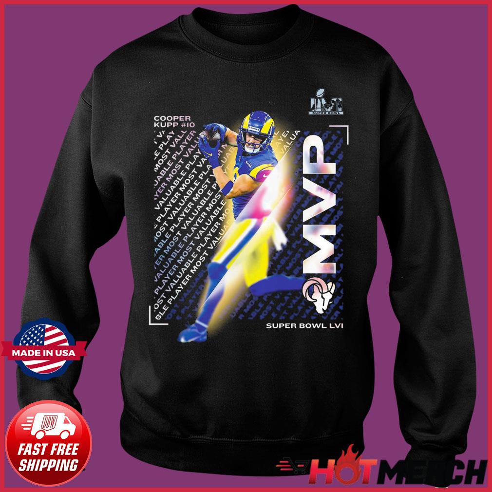 Official cooper kupp mvp los angeles rams champ super bowl lvi 56 winners  shirt, hoodie, sweater, long sleeve and tank top