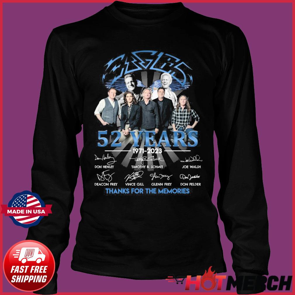 Eagles Signed 52nd Anniversary 1971-2023 Thank You Memories Unisex For Fan  T-shirt –