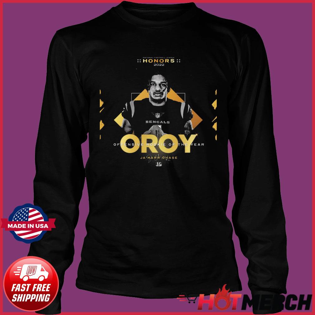 Ja'marr Chase NFL Honors 2022 Oroy Offensive Rookie Of The Year Shirt,  hoodie, sweater, long sleeve and tank top