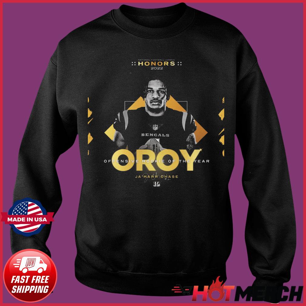 Ja'marr Chase NFL Honors 2022 Oroy Offensive Rookie Of The Year Shirt,  hoodie, sweater, long sleeve and tank top