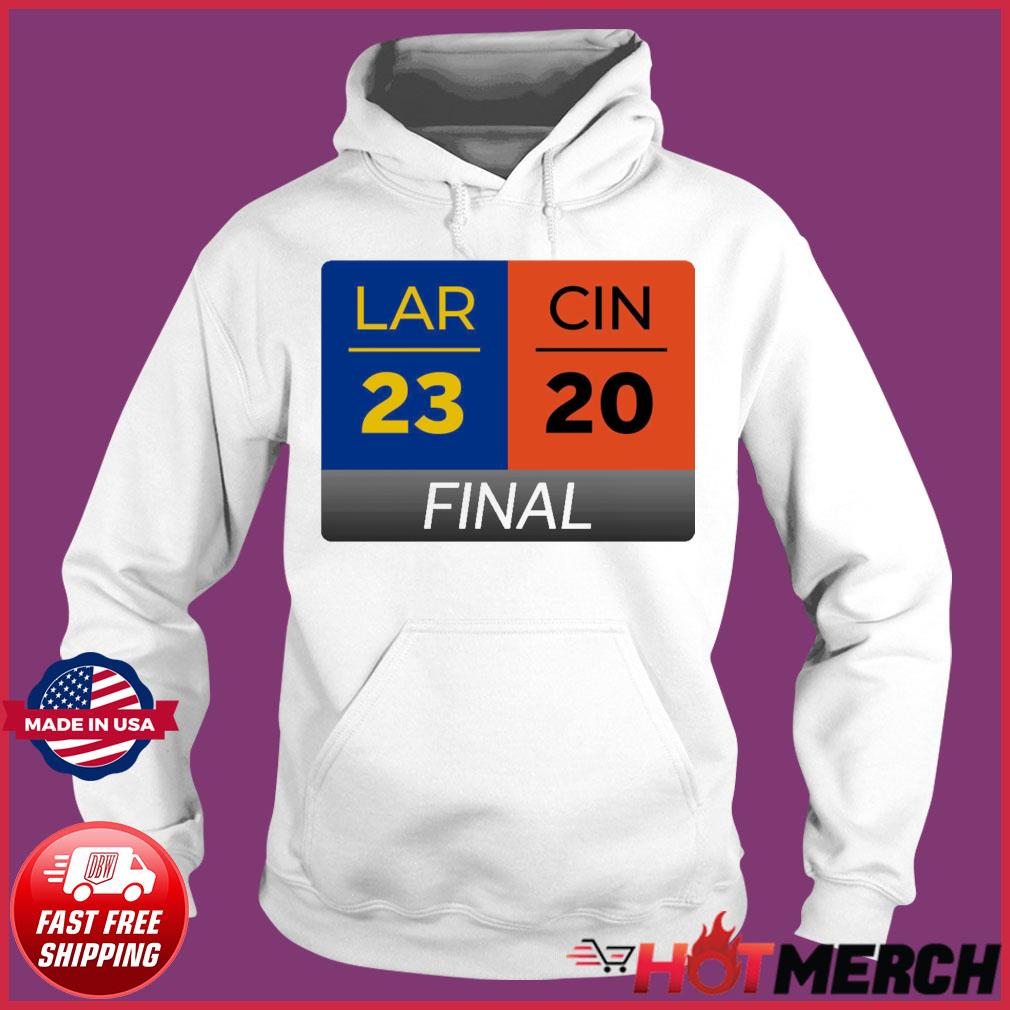 Los Angeles Rams Super Bowl LVI Champions 2022 Cincinnati 20 Rams 23 Shirt,  hoodie, sweater, long sleeve and tank top