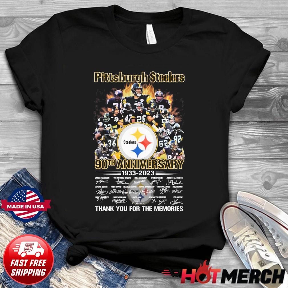 1933-2023 Pittsburgh Steelers 90th Anniversary Thank You For The Memories  Signatures Shirt - Teespix - Store Fashion LLC