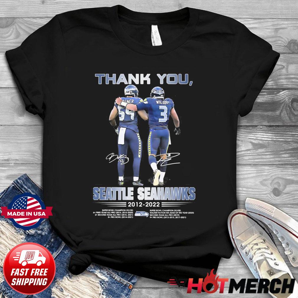 Seattle Seahawks Super Bowl Champions Memories Seahawks Wilson and Wagner  signature shirt, hoodie, sweater, long sleeve and tank top