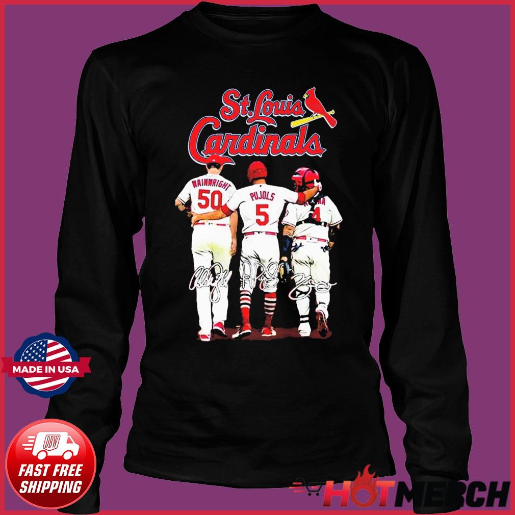 St Louis Cardinals Adam Wainwright Albert Pujols And Yadier Molina Thank  You For The Memories Signatures Shirt, hoodie, longsleeve, sweatshirt,  v-neck tee