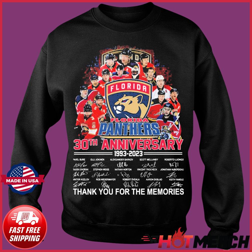 Best 30th anniversary 1993 2023 Miami Marlins thank you for the memories  signatures shirt, hoodie, sweater, long sleeve and tank top