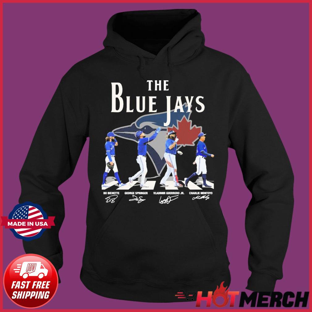 The blue jays abbey road shirt, hoodie, sweater, long sleeve and